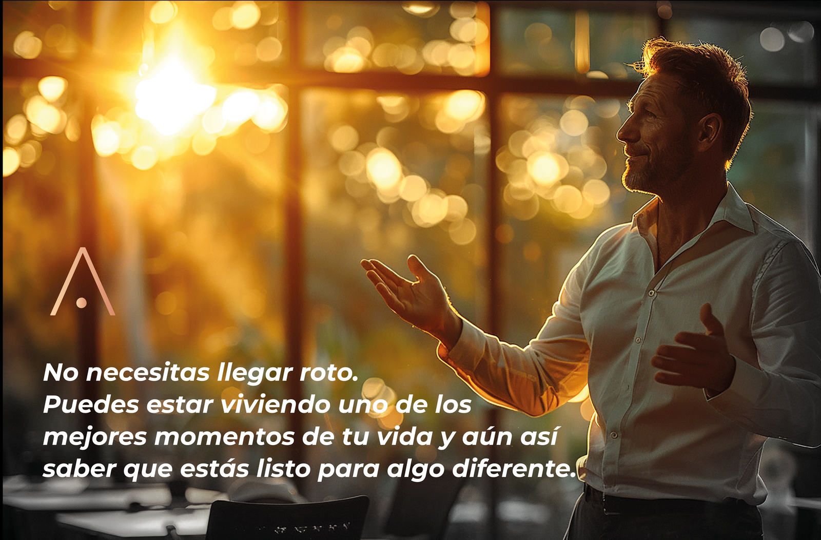 Hombre en atardecer